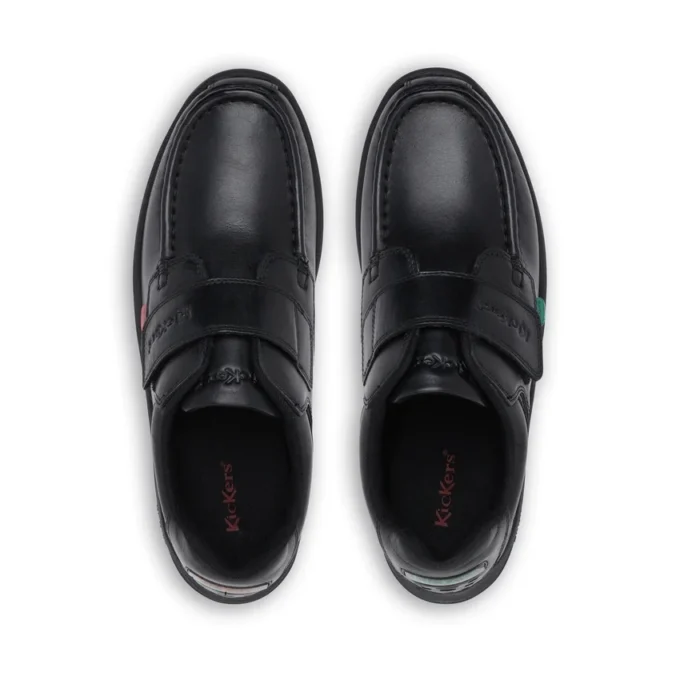 Youth Mens Reasan Strap Leather Black