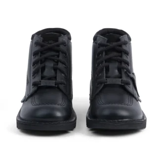 Youth Unisex Kick Hi Mix Mesh Leather Black