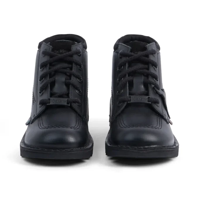 Youth Unisex Kick Hi Mix Mesh Leather Black