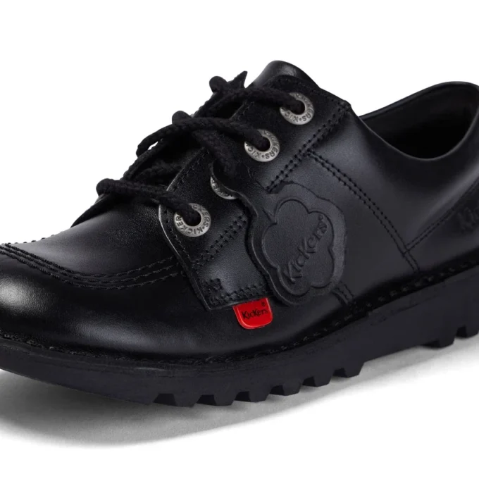 Youth Unisex Kick Lo Leather Black