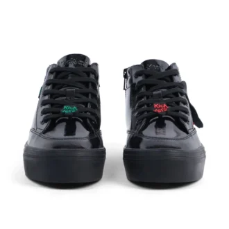 Youth Women Tovni Stack Hi Flower Patent Leather Black
