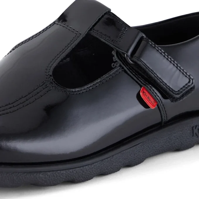 Youth Womens Fragma T-Bar Patent Leather Black