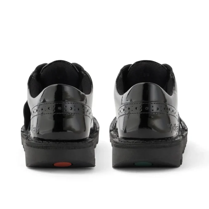 Youth Womens Kick Lo Brogue Patent Leather Black