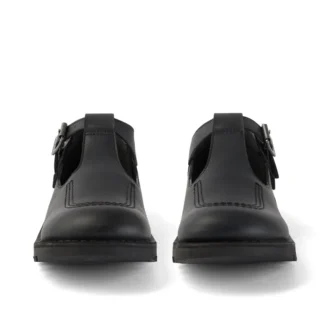 Youth Womens Kick T Bar Leather Alternative Black