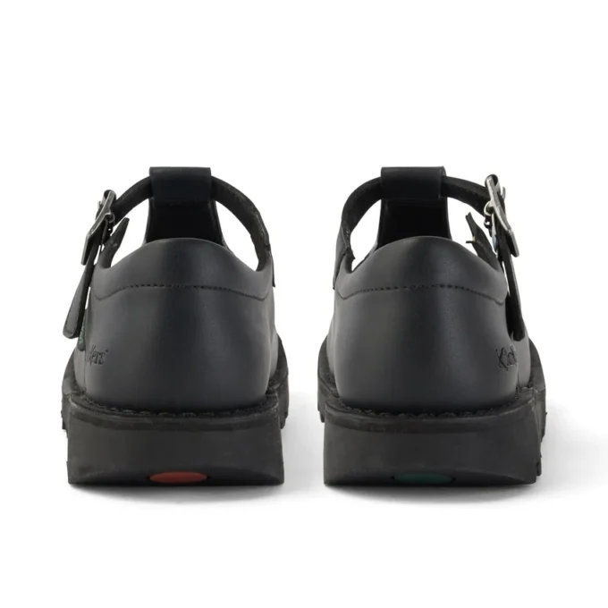 Youth Womens Kick T Bar Leather Alternative Black