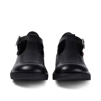 Youth Womens Kick T Bar Leather Black