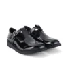 Youth Womens Kick T Bar Patent Leather Black