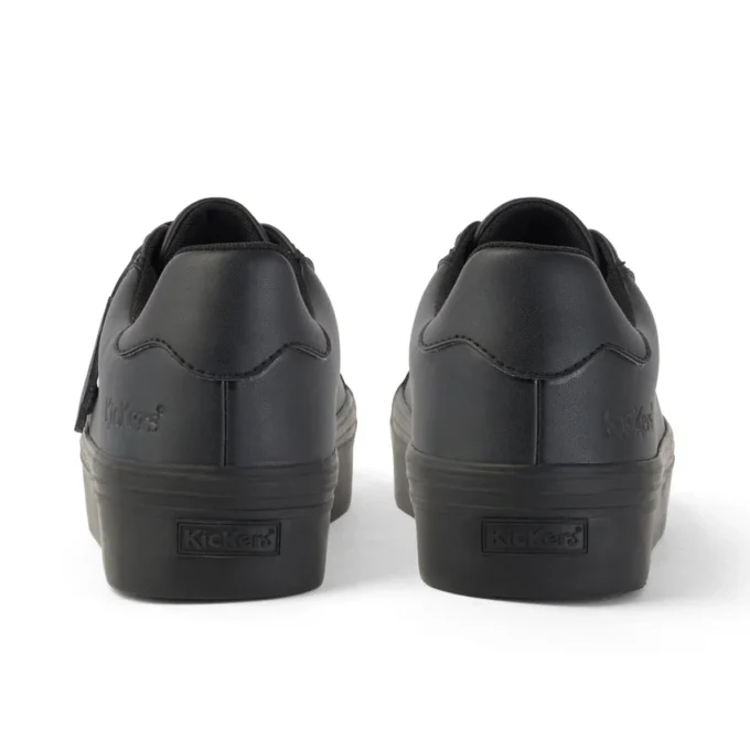 Youth Womens Tovni Stack Leather Alternative Black
