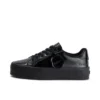 Youth Womens Tovni stack Leather Alternative Patent Leather Black