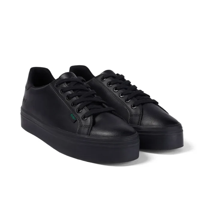 Youth Womens Tovni Stack Leather Black