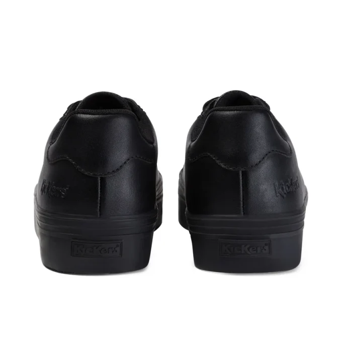 Youth Womens Tovni Stack Leather Black