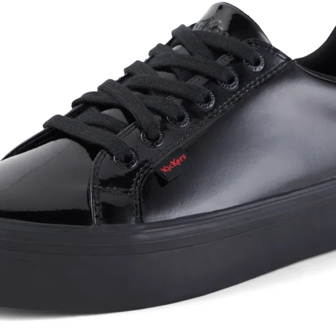 Youth Womens Tovni Stack Patent Leather Black